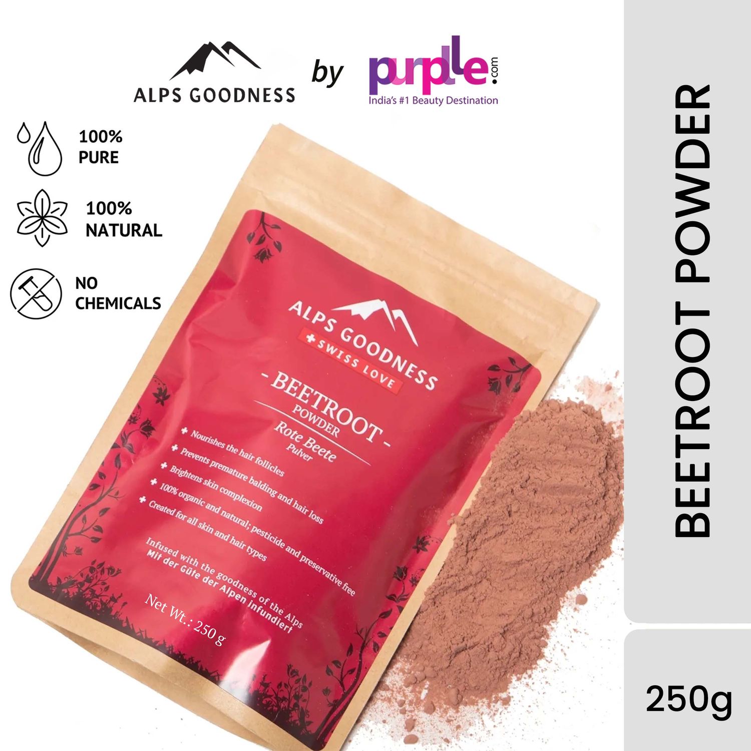 Buy Alps Goodness Powder - Beetroot (250 gm) - Purplle