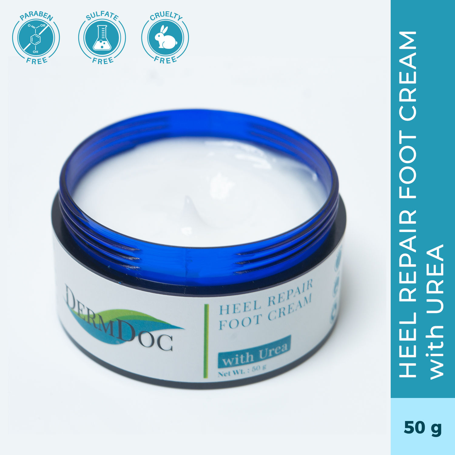 Buy DermDoc Heel Repair Foot Cream with Urea (50 g) - Purplle