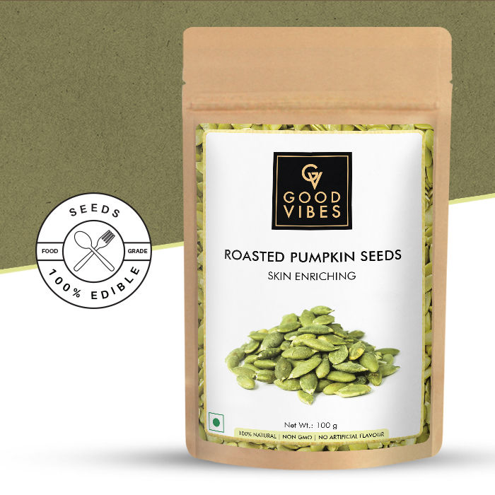 Buy Good Vibes Skin Enriching Roasted Pumpkin Seeds (100 gm) - Purplle