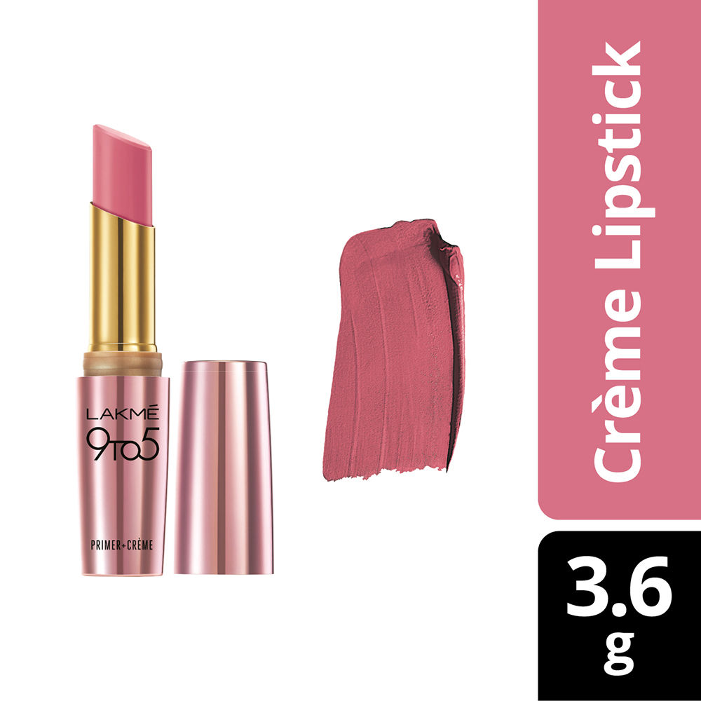 Buy Lakme 9 To 5 Primer + Creme Lip Color - Rose Alert CP5 (3.6 g) - Purplle