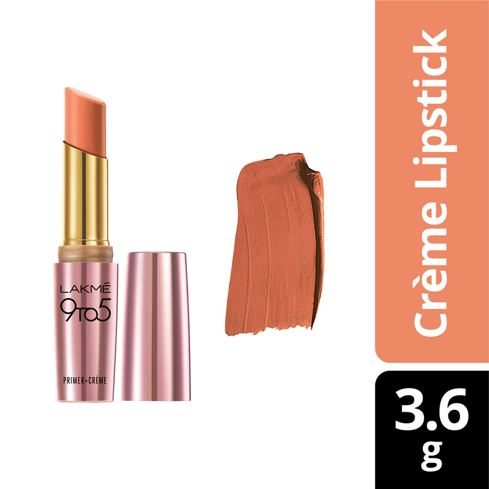 Buy Lakme 9 To 5 Primer + Creme Lip Color - Dusty Orange CP11 (3.6 g) - Purplle