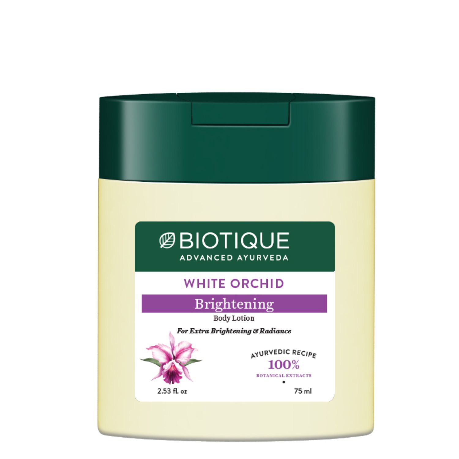 Buy Biotique Bio White Orchid Brightening Body Lotion (75 ml) - Purplle