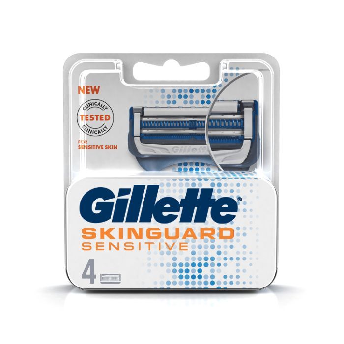 Buy Gillette Skinguard Manual Shaving Razor Blades- pack of 4 cartridges - Purplle