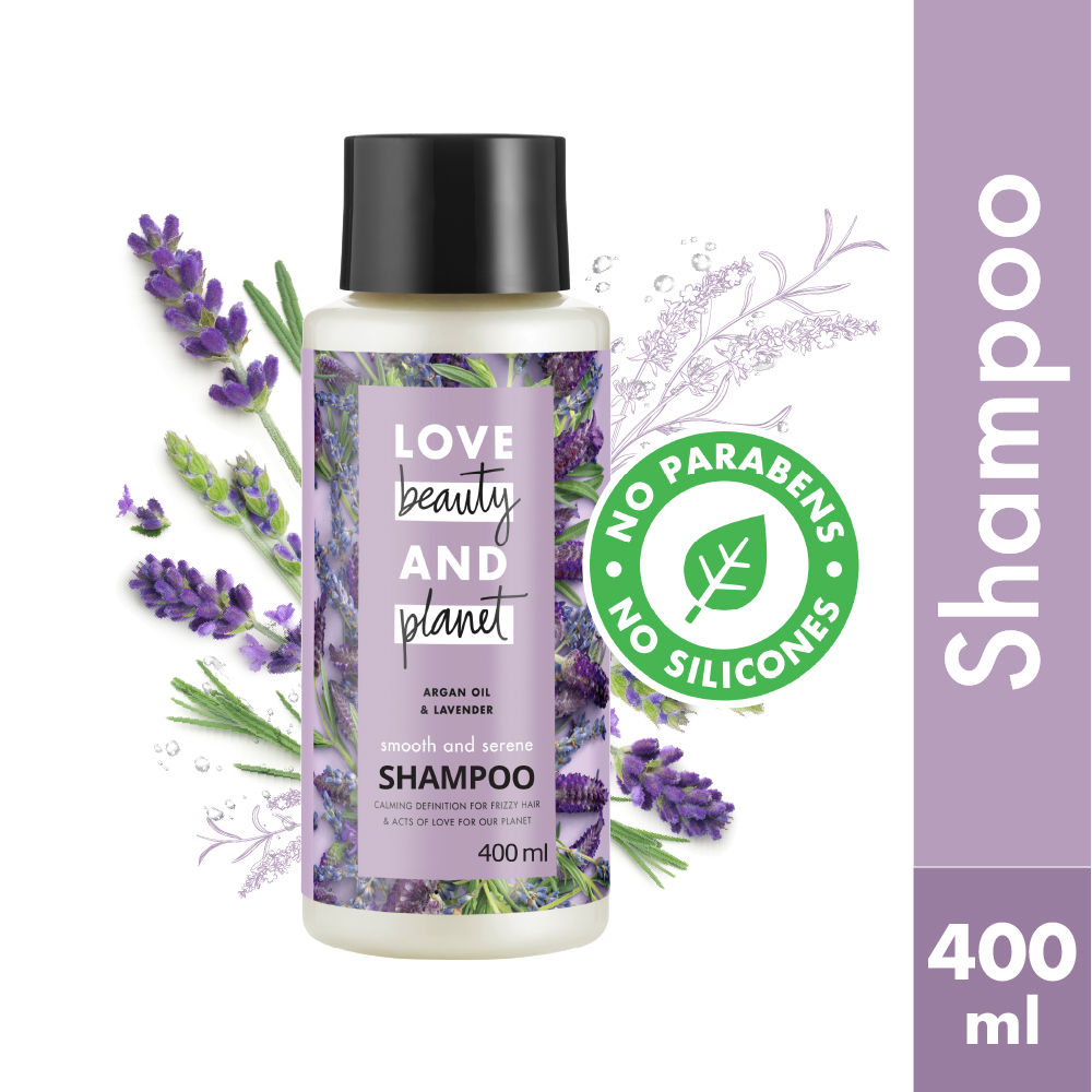 Buy Love Beauty & Planet Natural Argan Oil & Lavender Anti-Frizz Shampoo (400 ml) - Purplle