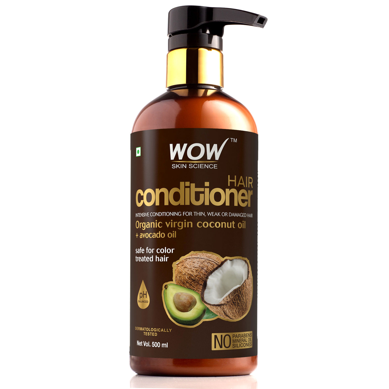 Buy WOW Skin Science Hair Conditioner With Organic Virgin Coconut Oil + Avocado Oil (500 ml) - Purplle