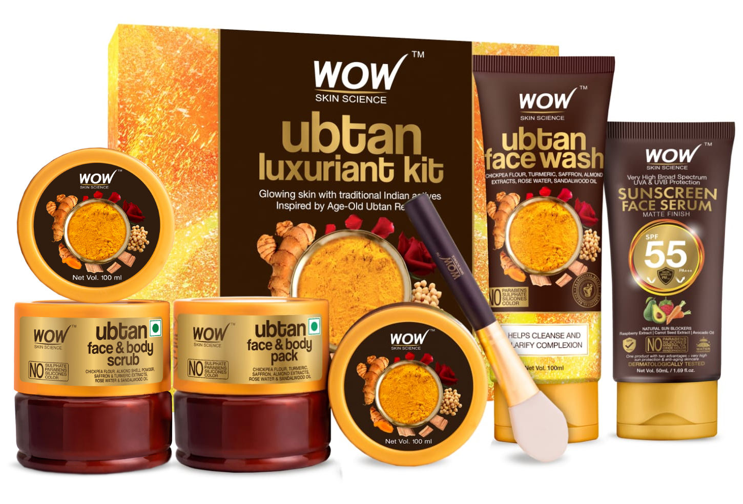 Buy WOW Skin Science Luxuriant Ubtan Kit - (350 ml) - Purplle