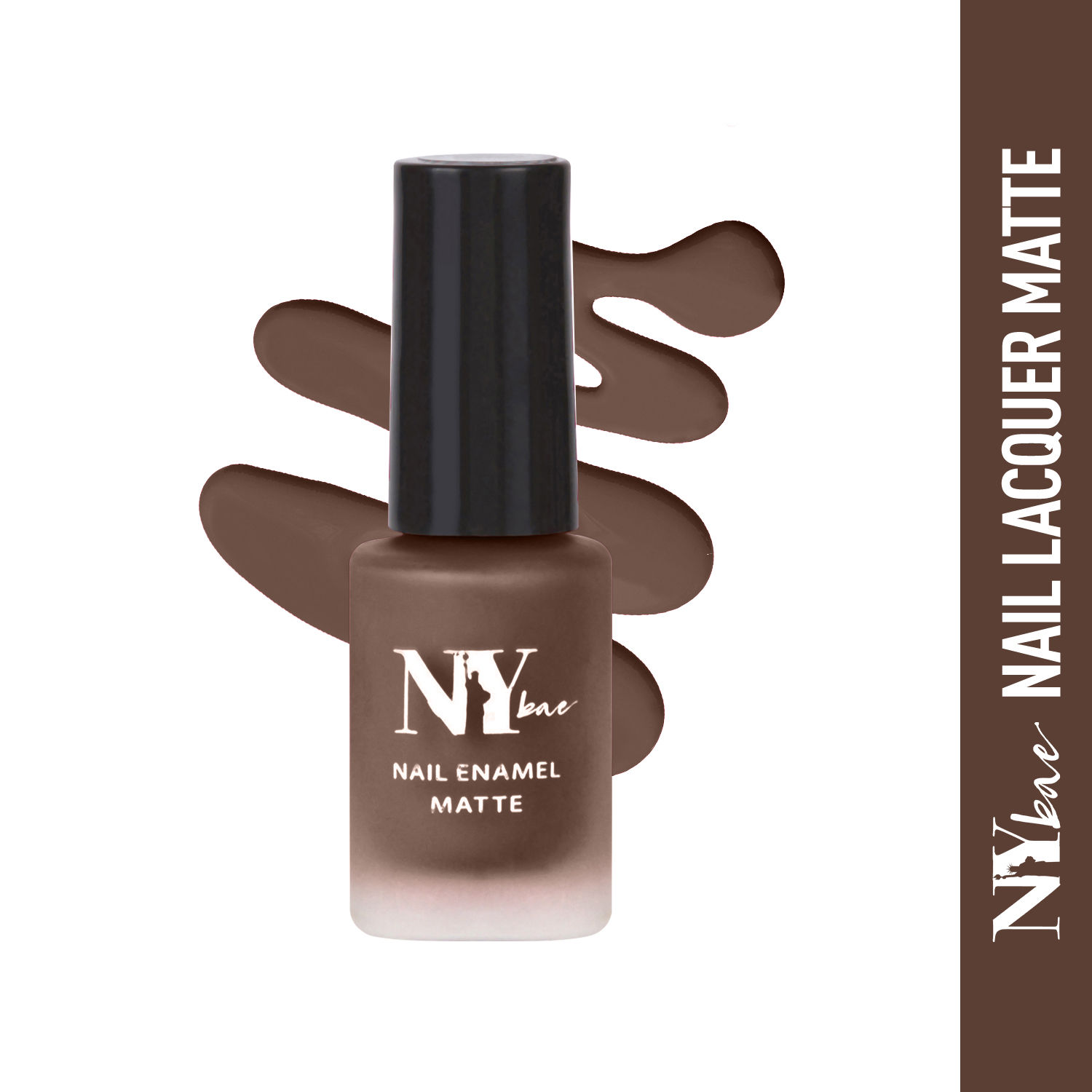 Buy NY Bae Matte Nail Enamel - Brown Chocolate Chip Cookie 04 (6 ml) | Brown | Luxe Matte Finish | Highly Pigmented | Chip Resistant | Long lasting | Full Coverage | Streak-free Application | Vegan | Cruelty Free | Non-Toxic - Purplle