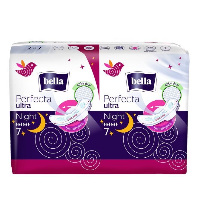 Buy Bella Perfecta Ultrathin Sanitary Napkins Night Drai 14 pcs - Purplle