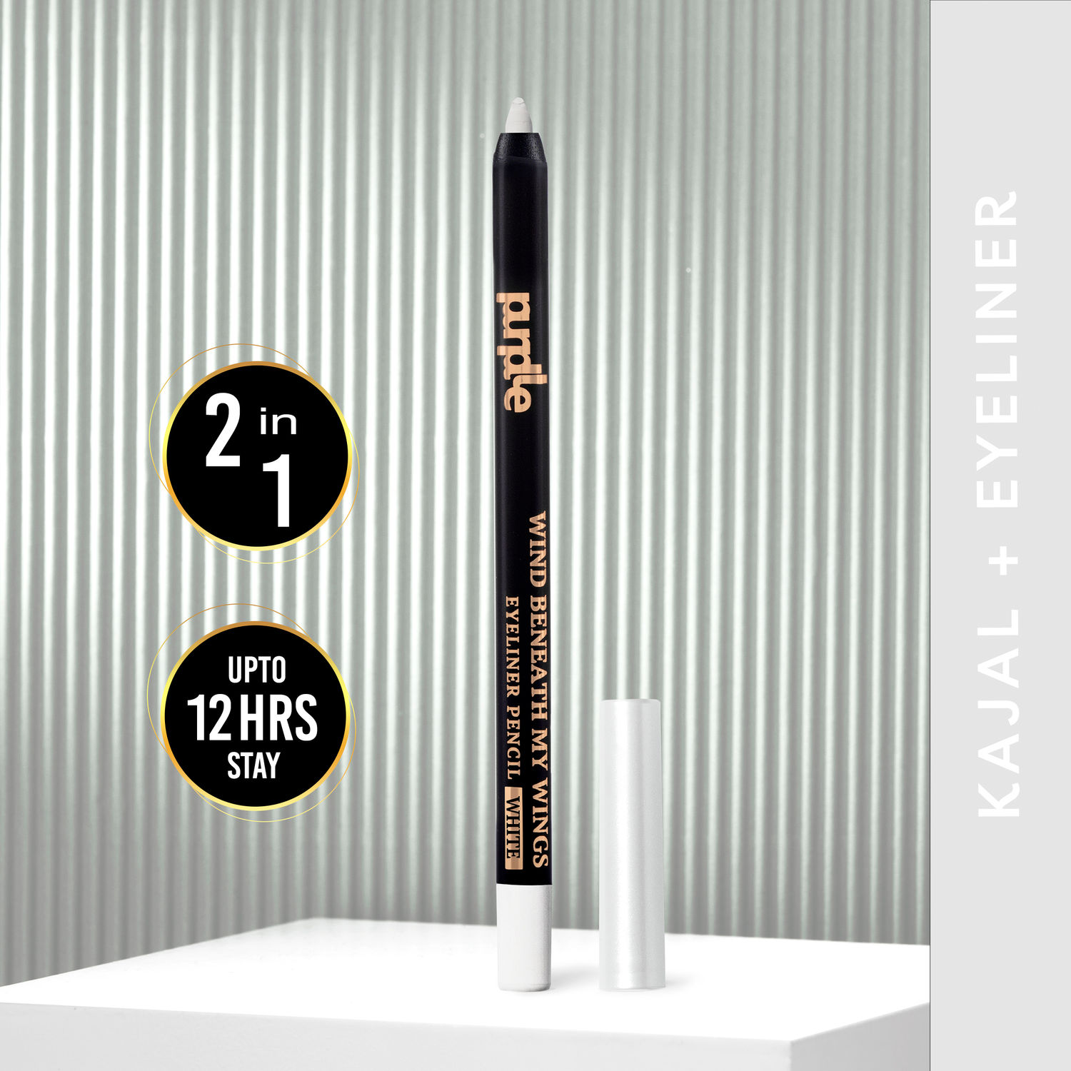 Buy Purplle Eyeliner Pen, Wind Beneath My Wings - White | Long Lasting | Pigmented | Water Resistent | Smudge Proof | Transfer Proof | Easy Application (1.2 g) - Purplle