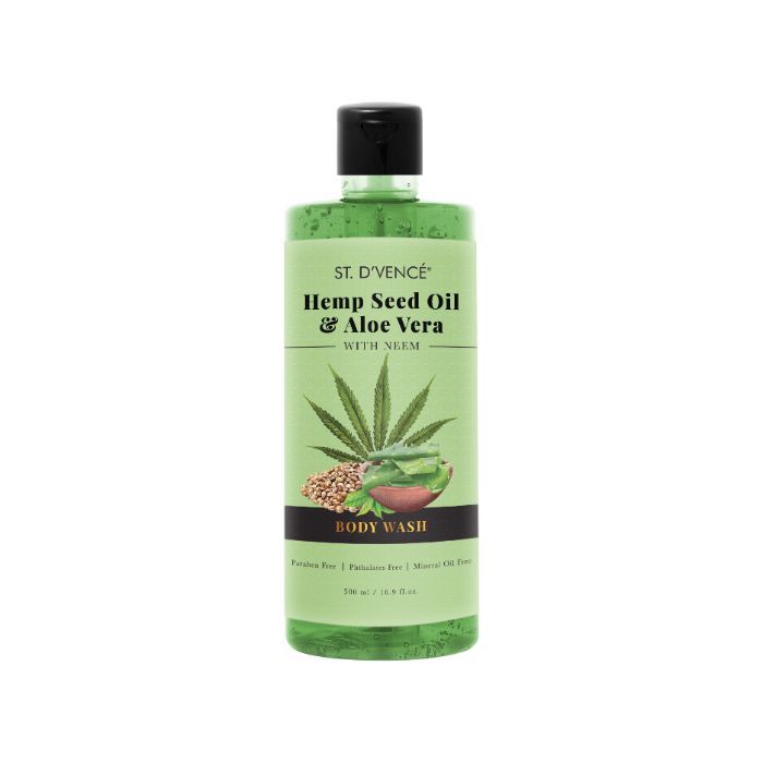 Buy ST. D´VENCE Hemp Seed Oil & Aloe Vera Body Wash With Neem (500 ml) - Purplle