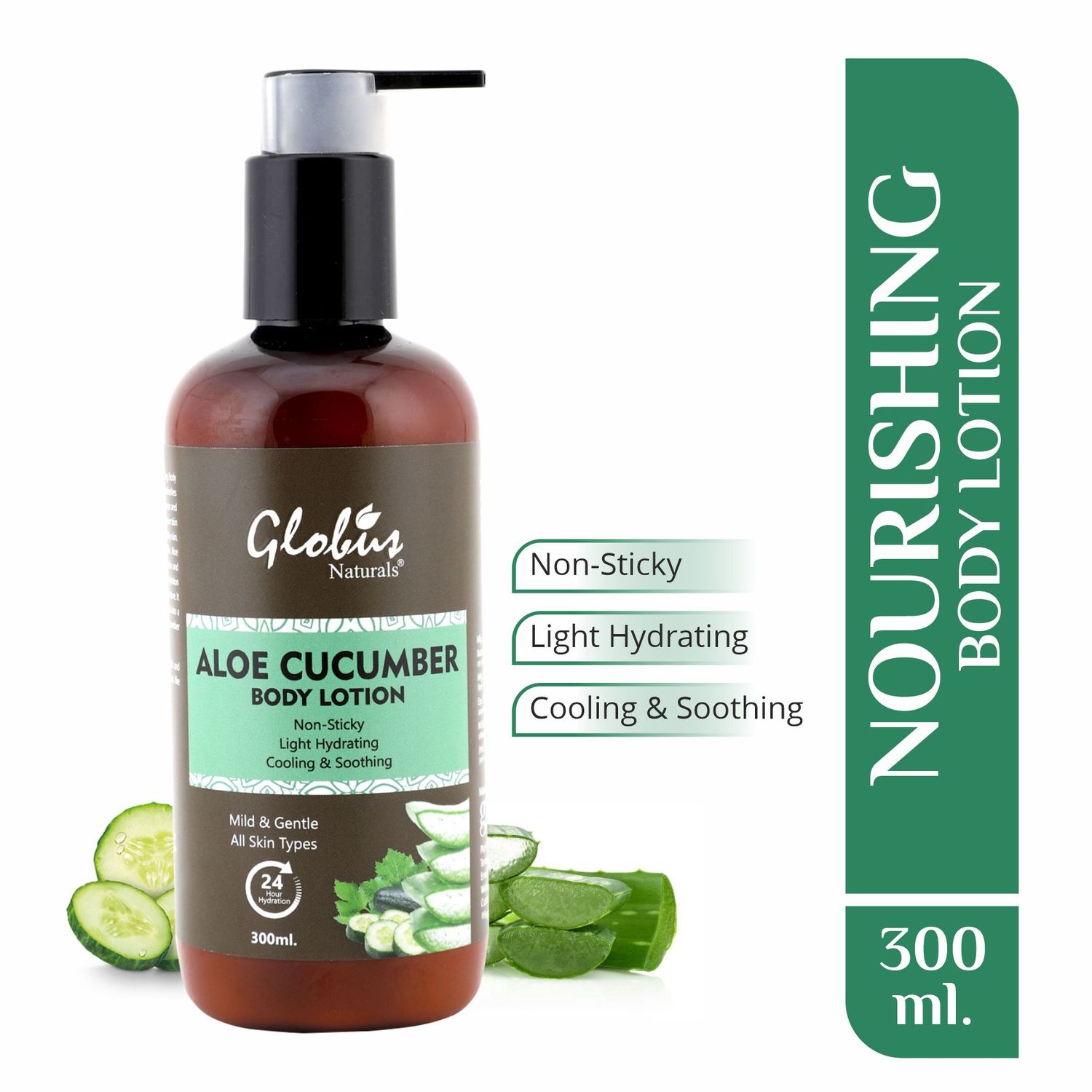 Buy Globus Naturals Aloe Cucumber Body Lotion (300 ml) - Purplle