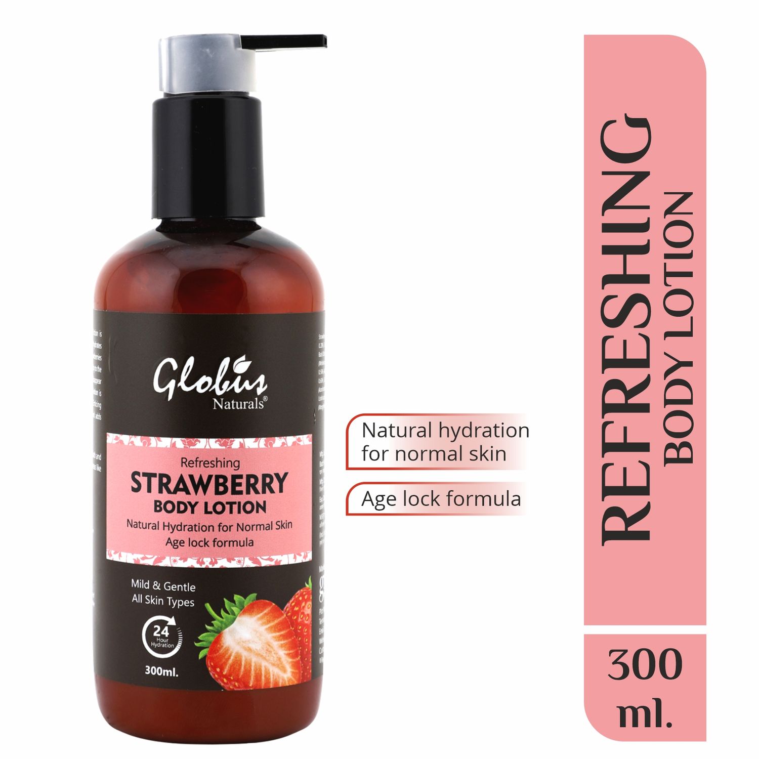 Buy Globus Naturals Refreshing Strawberry Body Lotion (300 ml) - Purplle
