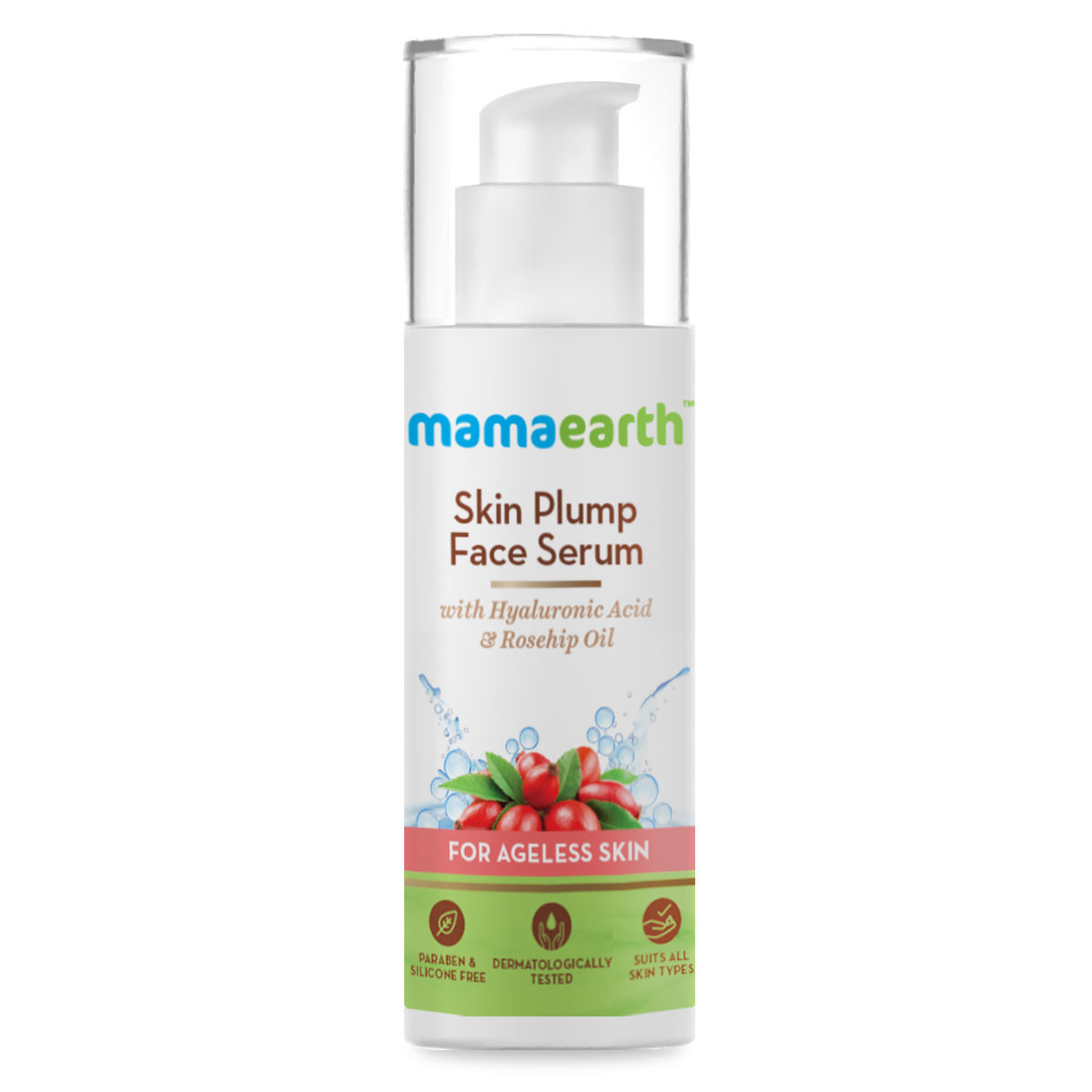 Buy Mamaearth Skin Plump Serum For Face Glow, with Hyaluronic Acid & Rosehip Oil for Ageless Skin (30 ml) - Purplle