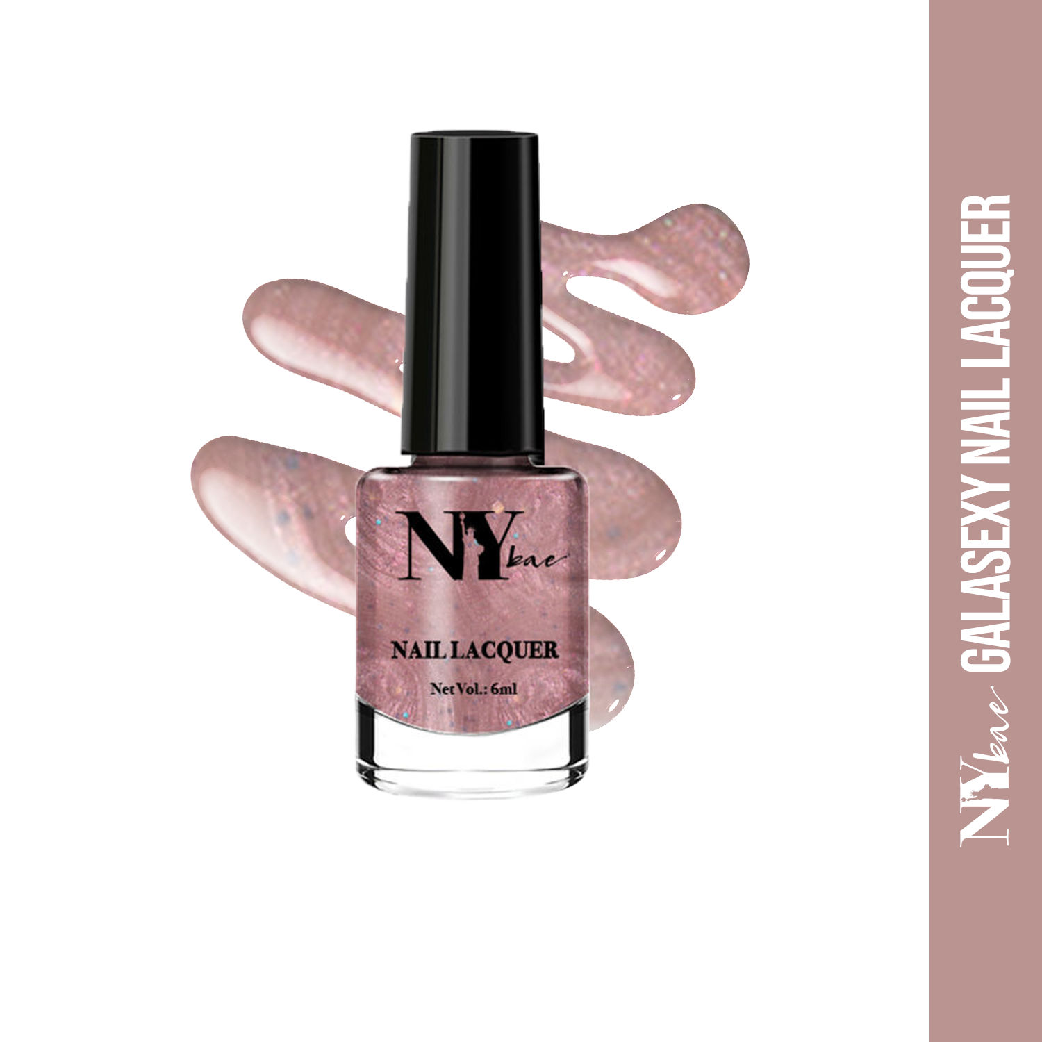 Buy NY Bae Galasexy Nail Lacquer - Sparkling Comets 11 (6 ml) | Mauve | Shimmer Finish | High Colour Payoff | Chip Free | Long lasting | Cruelty Free - Purplle