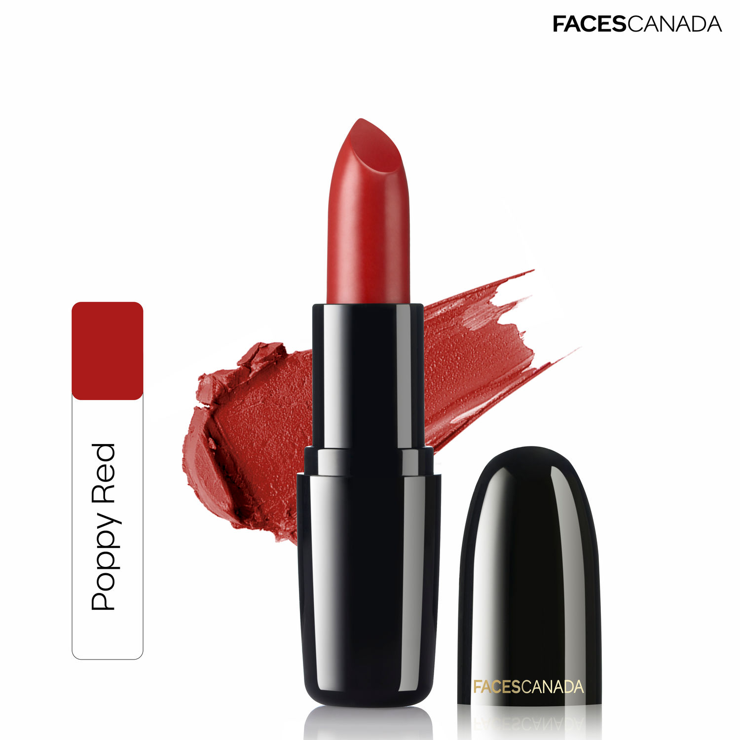 Buy FACES CANADA Weightless Creme Finish Lipstick - Poppy Red 01, 4g | Creamy Finish | Silky Smooth Texture | Long Lasting Rich Color | Hydrated Lips | Vitamin E, Jojoba Oil, Shea Butter, Almond Oil - Purplle