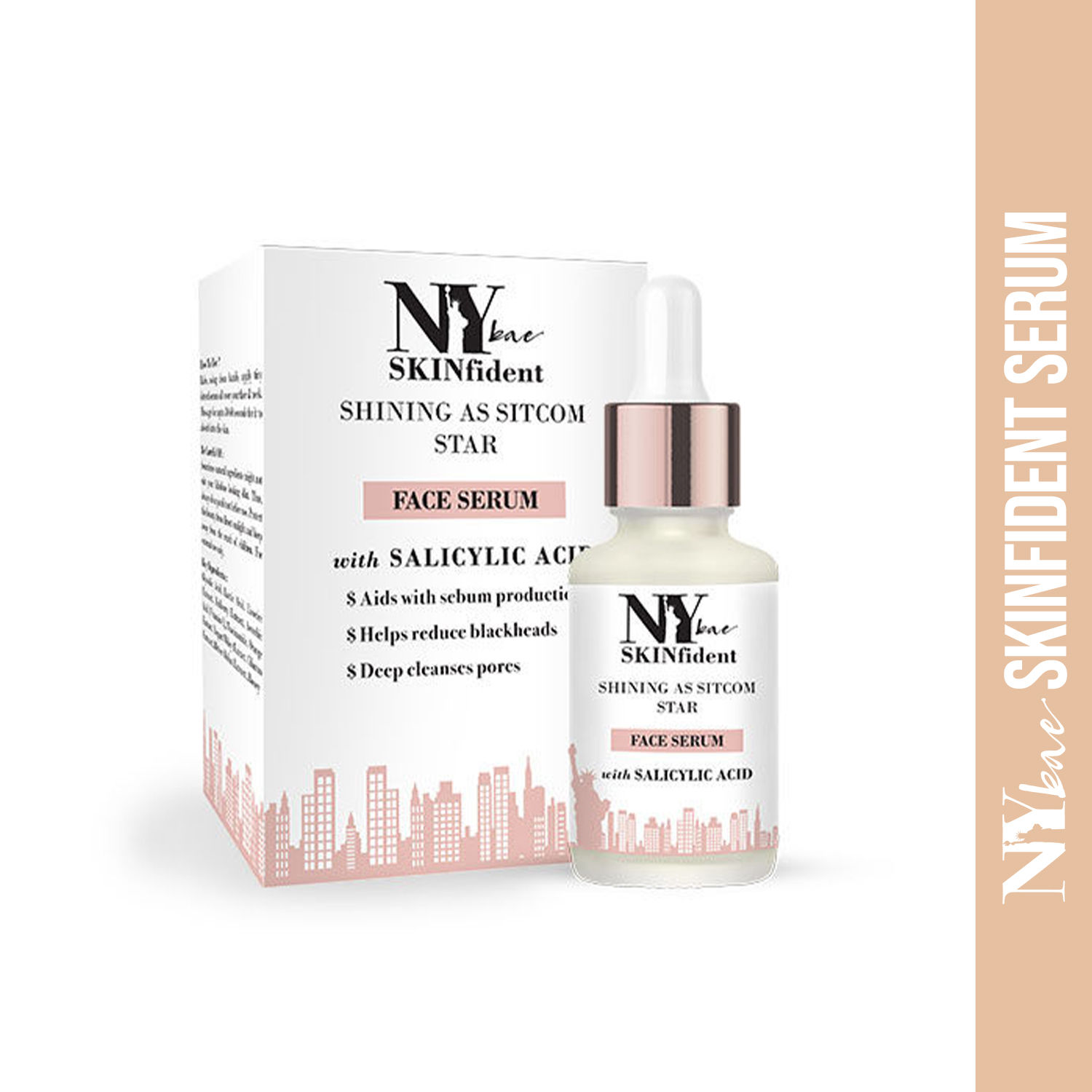 Buy NY Bae SKINfident Shining as a Sitcom Star Face Serum with Salicylic Acid (30 ml) - Purplle