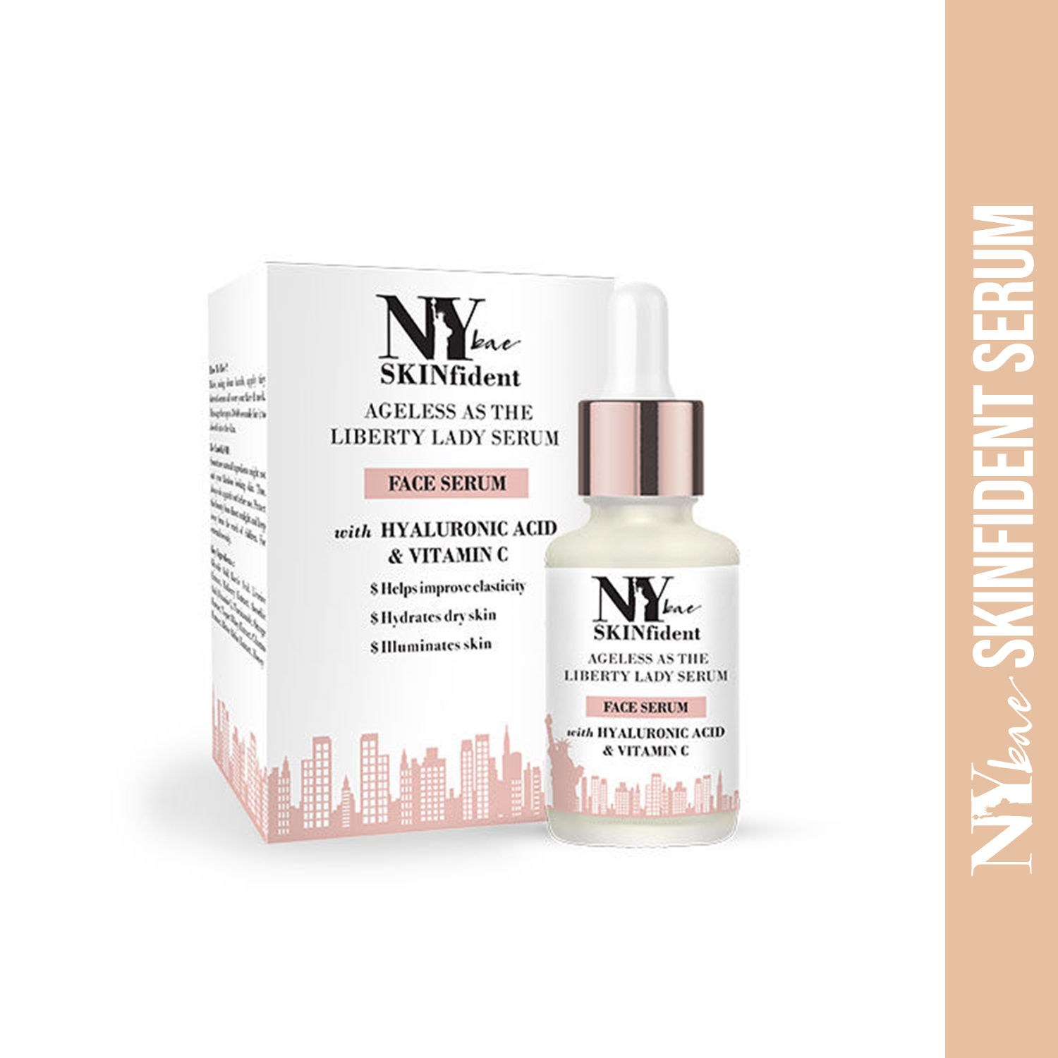 Buy NY Bae SKINfident Ageless As The Liberty Lady Face Serum with Hyaluronic Acid & Vitamin C (30 ml) - Purplle