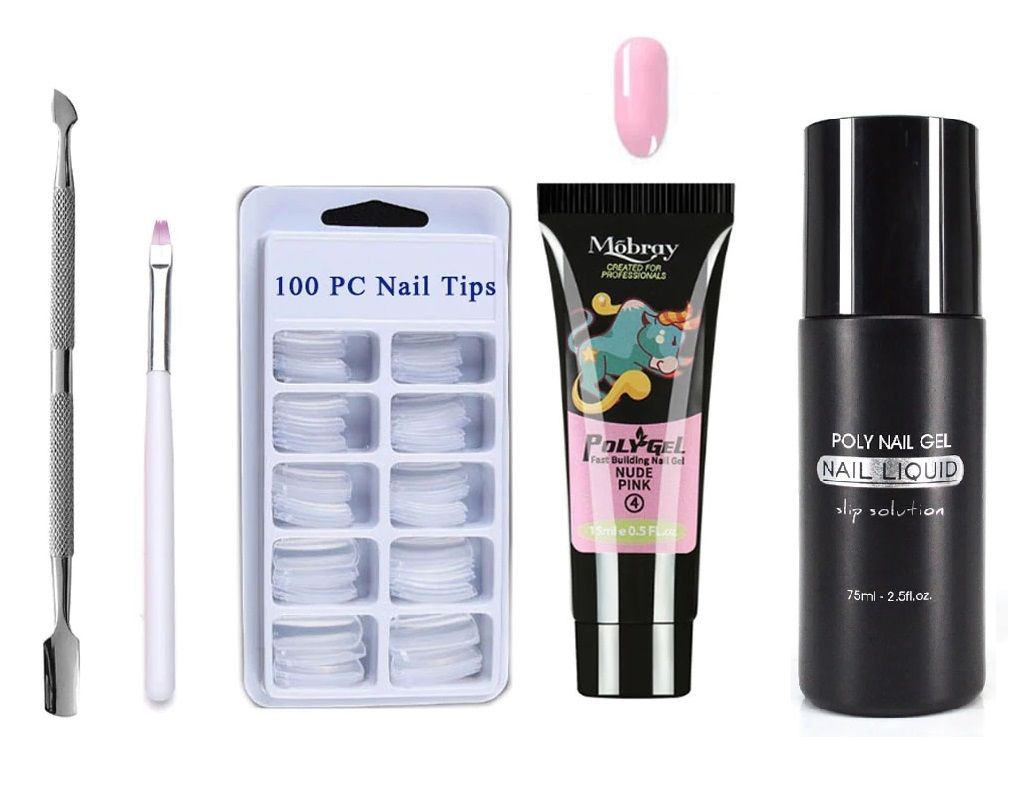 Amazon.com : GAOY Poly Gel Nail Kit with UV Light Starter Kit and 60g Pink  Glitter Poly Gel Bundle : Beauty & Personal Care