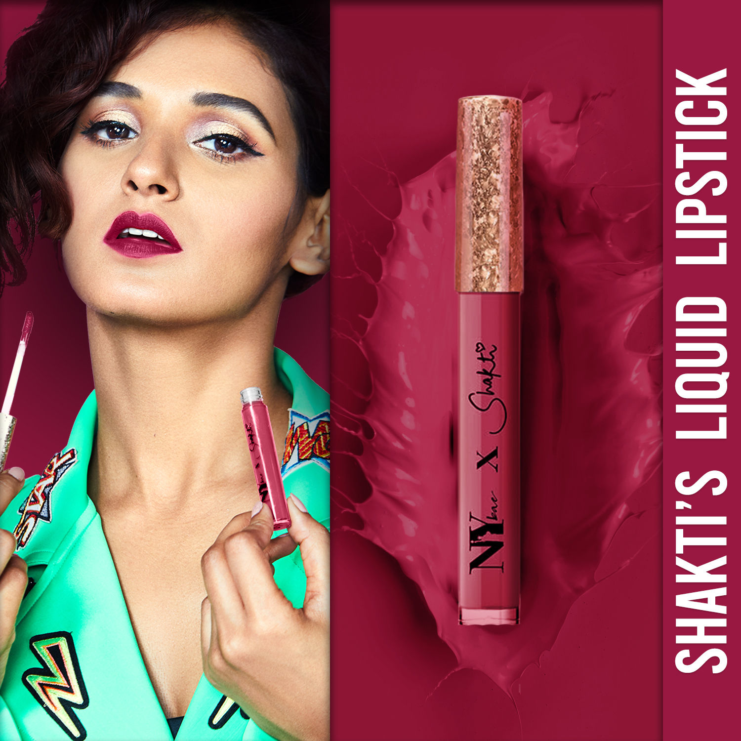 Buy Shakti By NY Bae Liquid Lipstick | Maroon | Matte | Hydrating - Dazzling Disco 8 (2.7 ml) - Purplle