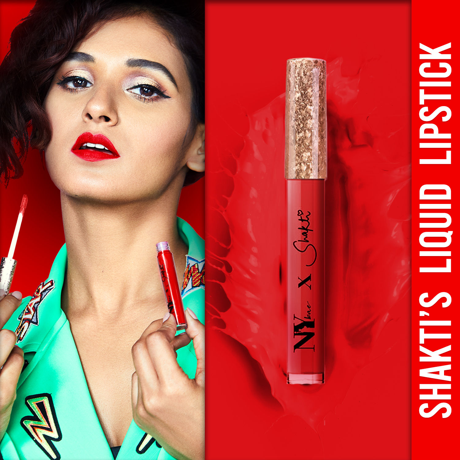 Buy Shakti By NY Bae Liquid Lipstick | Red | Matte | Hydrating - Smashing Slam 16 (2.7 ml) - Purplle