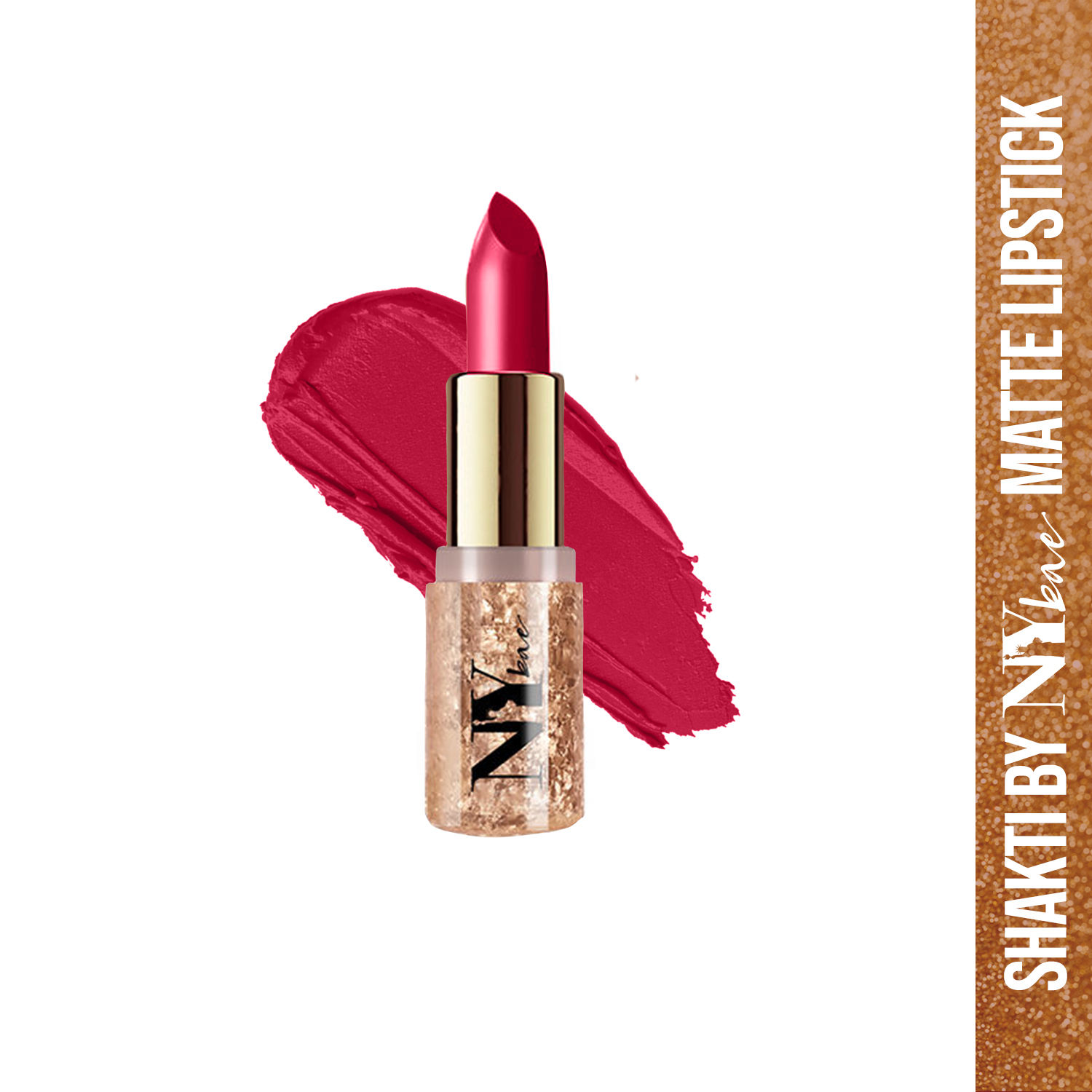 Buy Shakti By NY Bae Creamy Matte Lipstick - Shank 5 (4.2 g) | Maroon | Bold Matte Finish | Rich Colour Payoff | Long lasting | Smooth Application | Nourishing | Cruelty & Paraben Free - Purplle