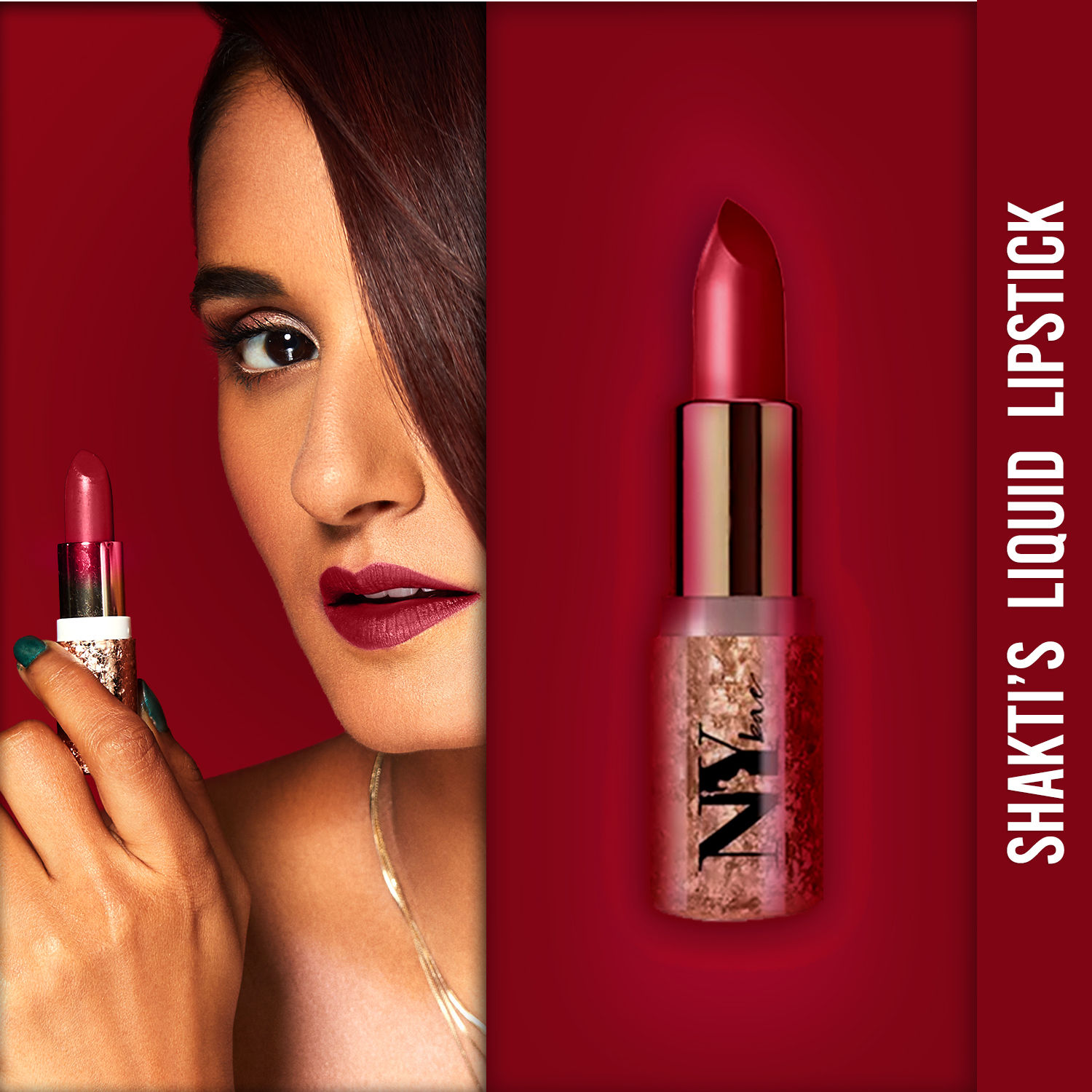 Buy Shakti By NY Bae Creamy Matte Lipstick - Heel Turn 10 (4.2 g) | Red | Bold Matte Finish | Rich Colour Payoff | Long lasting | Smooth Application | Nourishing | Cruelty & Paraben Free - Purplle