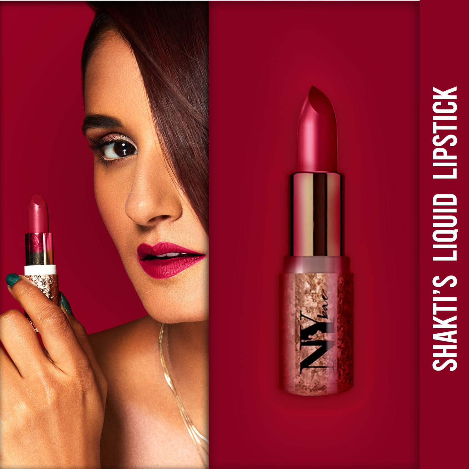 Buy Shakti By NY Bae Creamy Matte Lipstick - Box Step 16 (4.2 g) | Pink | Bold Matte Finish | Rich Colour Payoff | Long lasting | Smooth Application | Nourishing | Cruelty & Paraben Free - Purplle