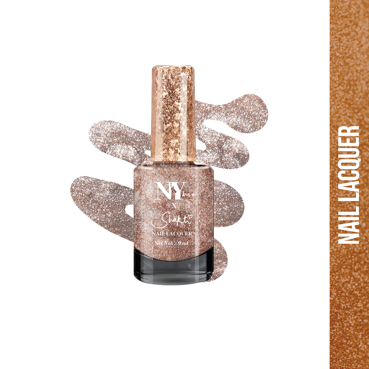 Buy Shakti By NY Bae Nail Lacquer - Madison Square Street Dance 4 (9 ml) | Nude | Metallic Finish | Rich Pigment | Chip Resistant | Long lasting | Quick Drying | One Swipe Application | Cruelty Free - Purplle