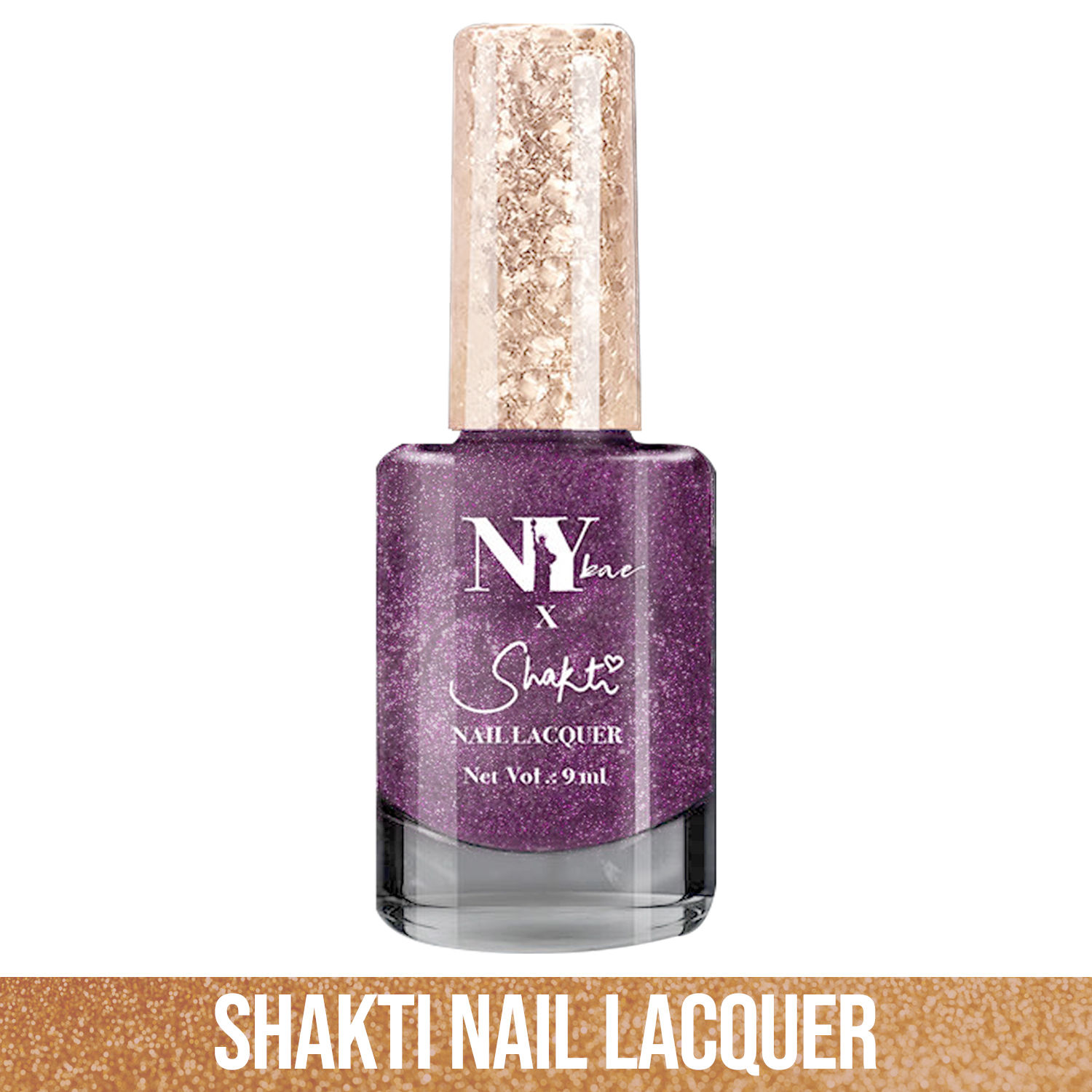 Buy Shakti By NY Bae Nail Lacquer - City Island Otea 5 (9 ml) | Purple | Metallic Finish | Rich Pigment | Chip Resistant | Long lasting | Quick Drying | One Swipe Application | Cruelty Free - Purplle