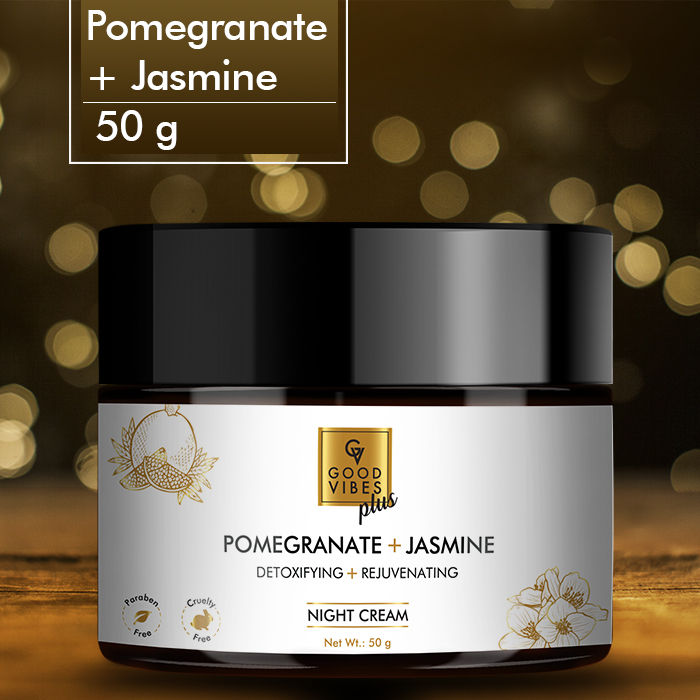 Buy Good Vibes Plus Pomegranate + Jasmine Detoxifying + Rejuvenating Night Cream (50 gm) - Purplle