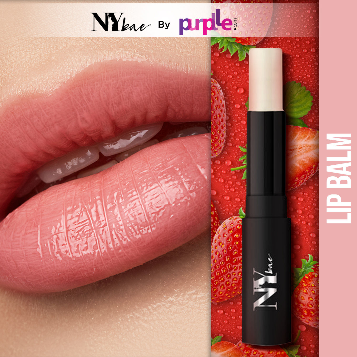 Buy NY Bae Lip Pouting on Broadway Lip Balm - Strawberry Poutin' 2 (2.5 g) - Purplle