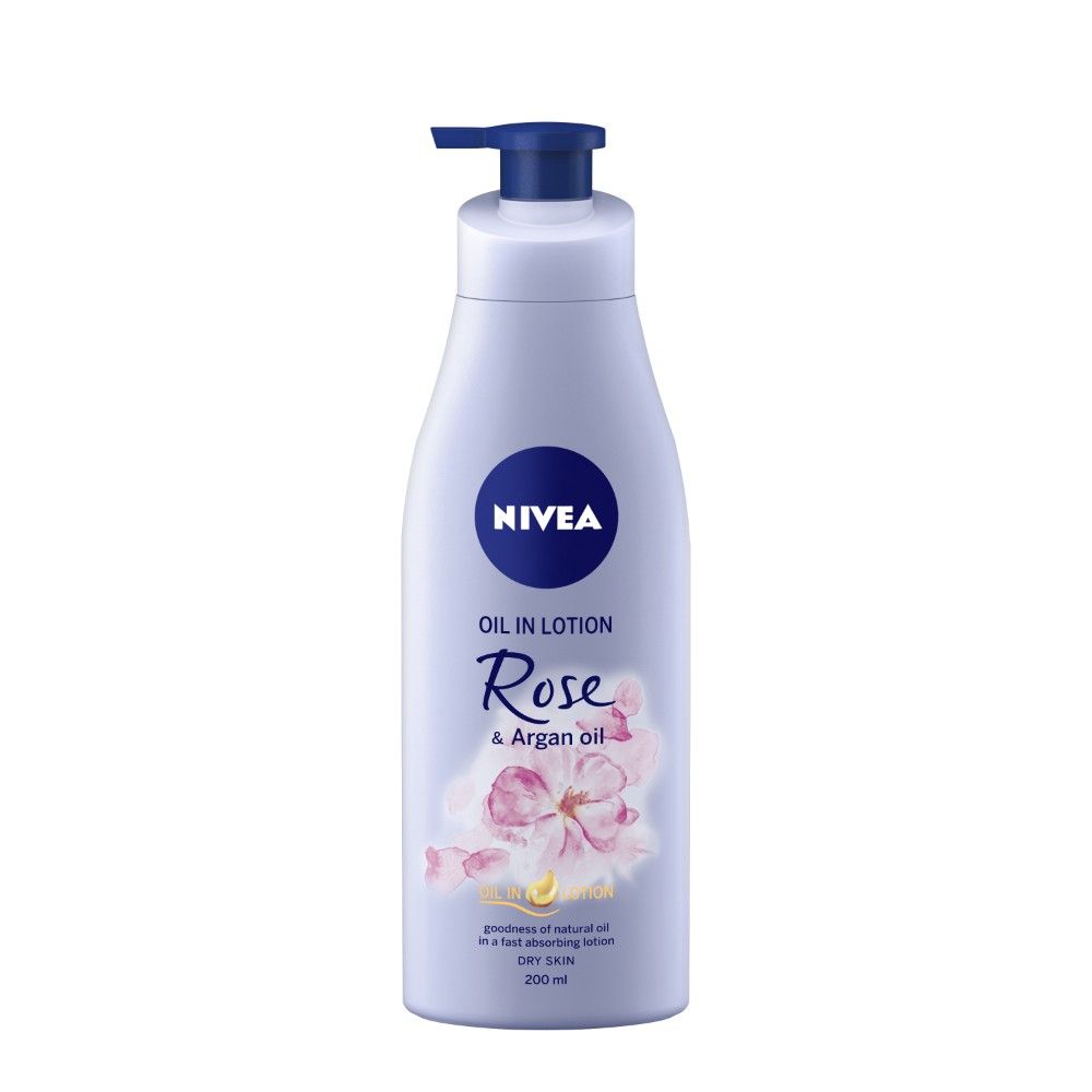 Buy Nivea Oil In Lotion Rose & Argan Oil Body Lotion (200 ml) - Purplle