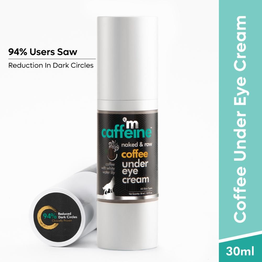 Buy mCaffeine Coffee Under Eye Cream with Free Eye Roller | Reduces Dark Circles,| With Vitamin E and White Water Lily | Natural Aroma | 30ml - Purplle