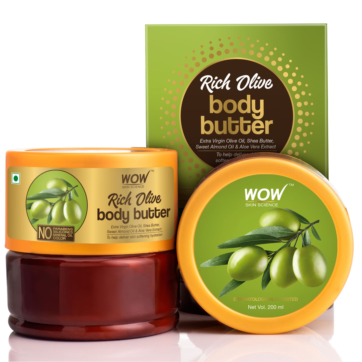 Buy WOW Skin Science Rich Olive Body Butter (200 ml) - Purplle