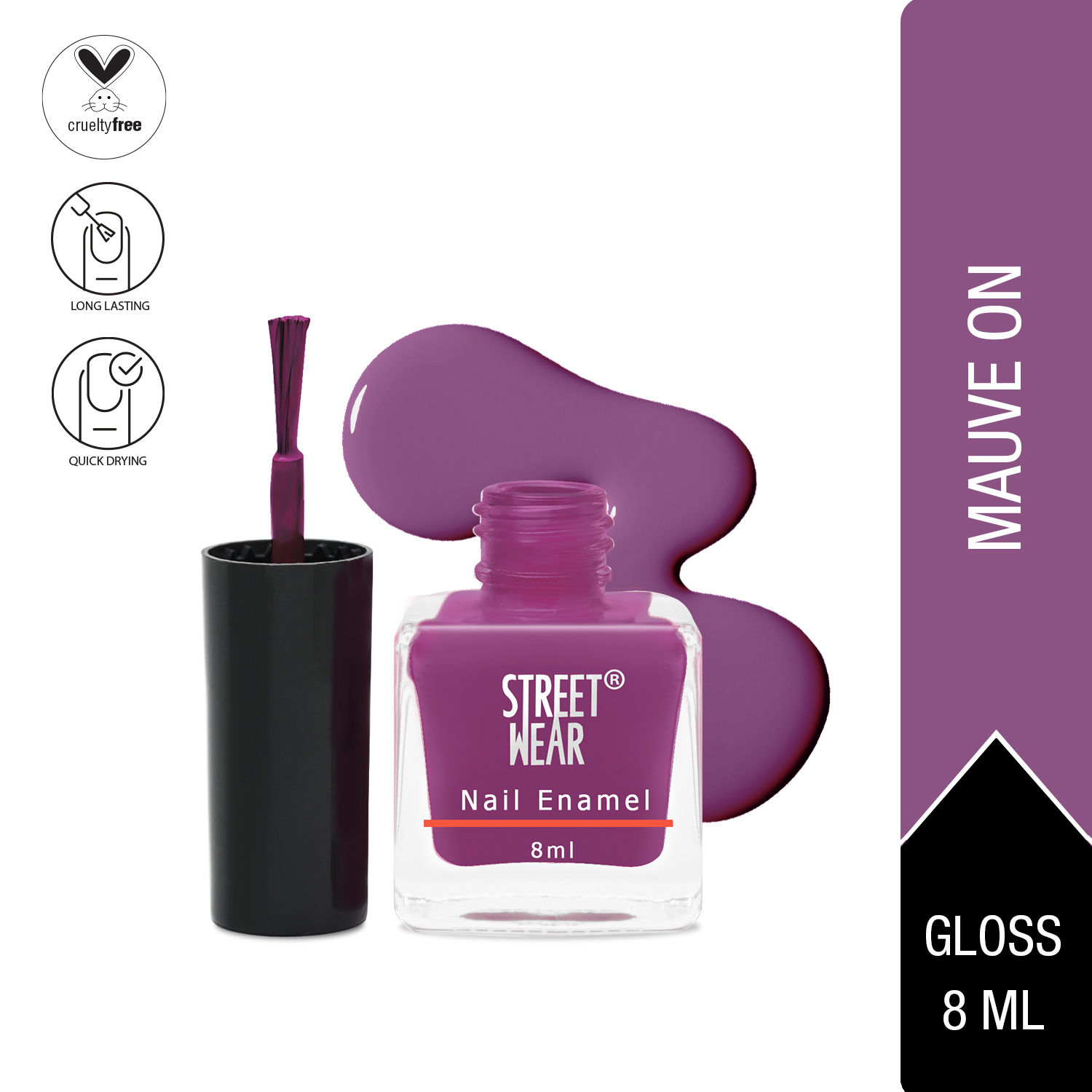 Buy Street Wear Nail Enamel (Revamp) Mauve On (8 ml) - Purplle