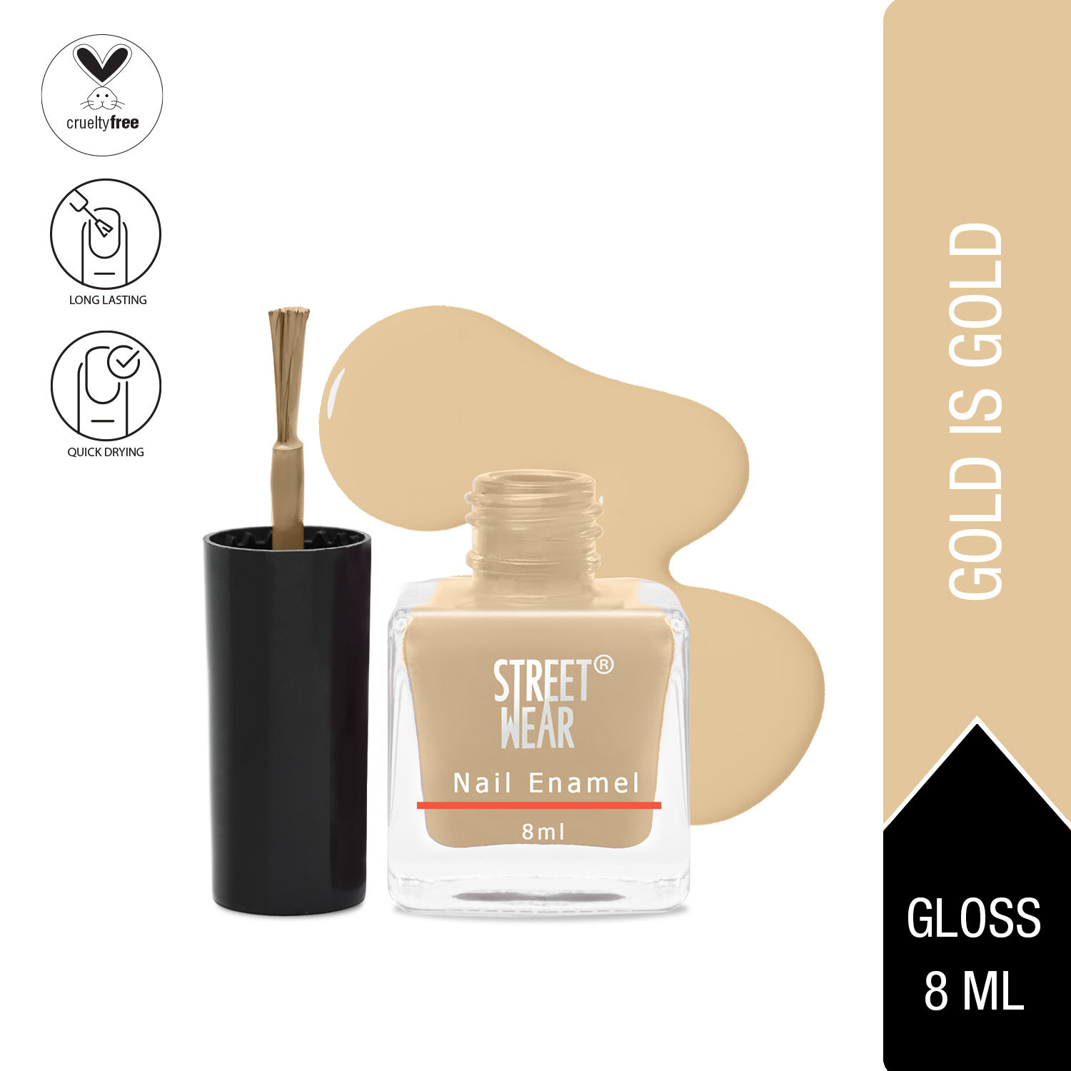 Buy Street Wear Nail Enamel (Revamp) Gold Is Gold (8 ml) - Purplle