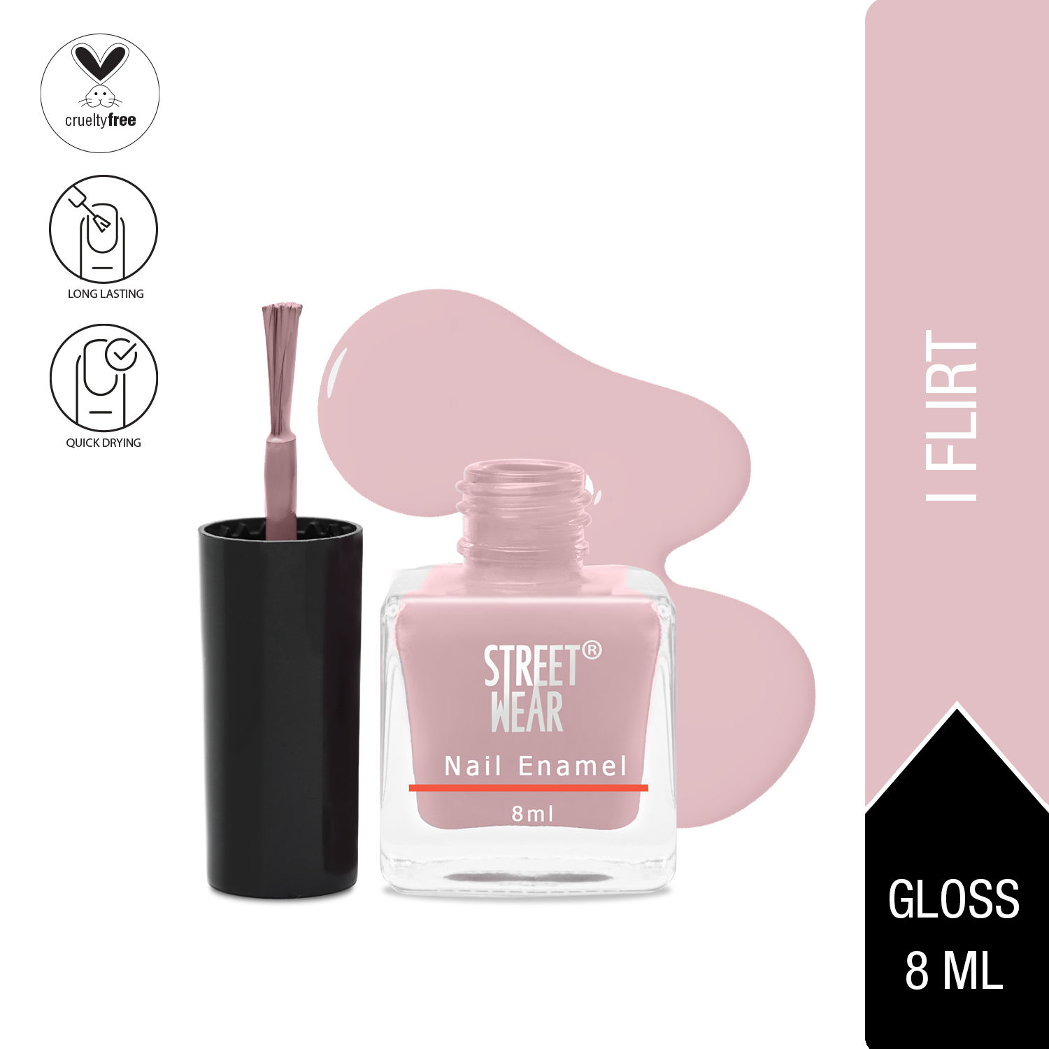 Buy Street Wear Nail Enamel (Revamp) Pretty Girl Collection I Flirt (8 ml) - Purplle