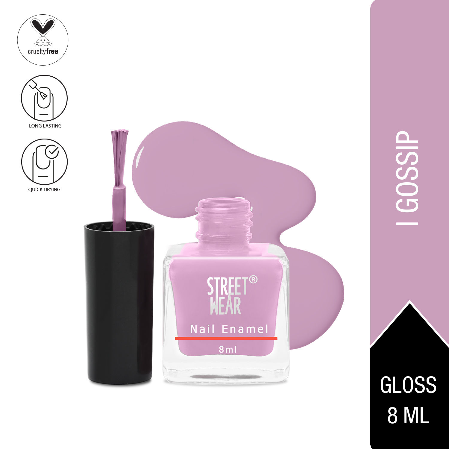 Buy Street Wear Nail Enamel (Revamp) Pretty Girl Collection I Gossip (8 ml) - Purplle