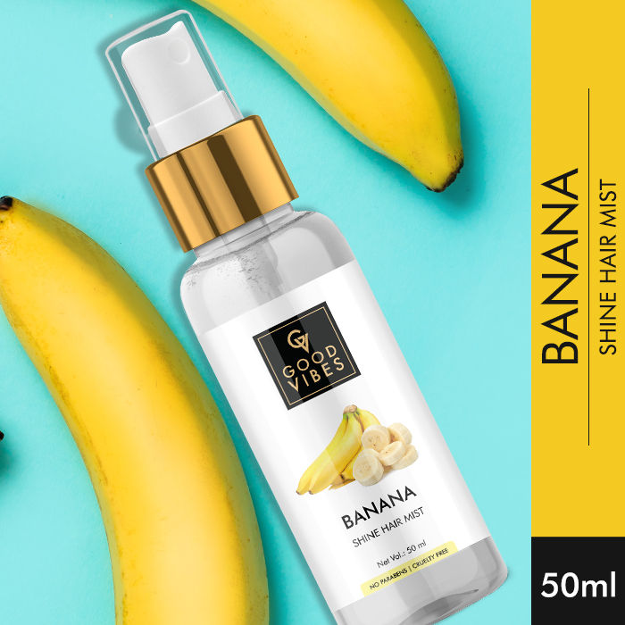 Buy Good Vibes Shine Hair Mist - Banana (50ml) - Purplle
