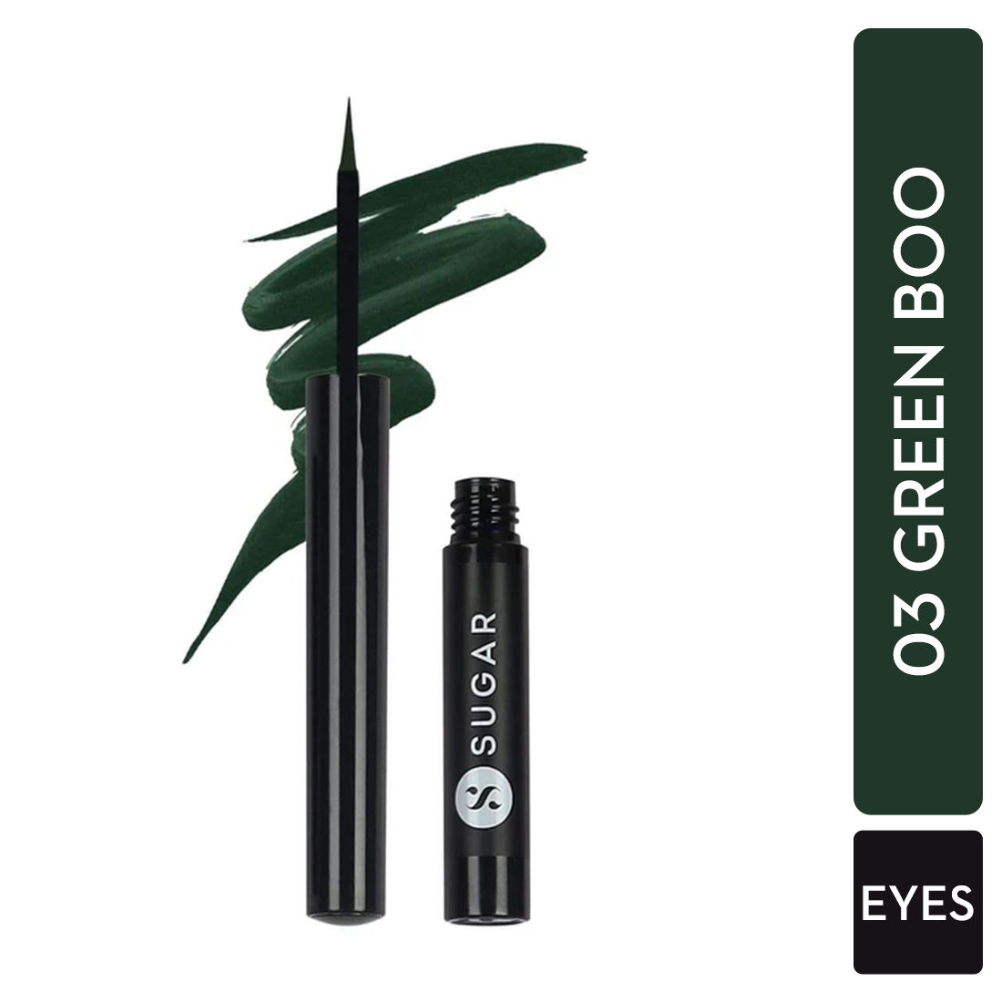 Buy SUGAR Cosmetics Eye Warned You So! Double Matte Eyeliner - 03 Green Book (Marsh Green)(1.7 ml) - Purplle