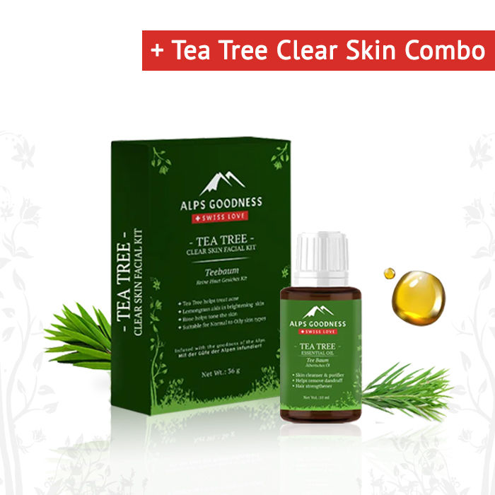 Buy Alps Goodness Tea Tree Clear Skin Combo - Facial Kit, Essential Oil - Purplle