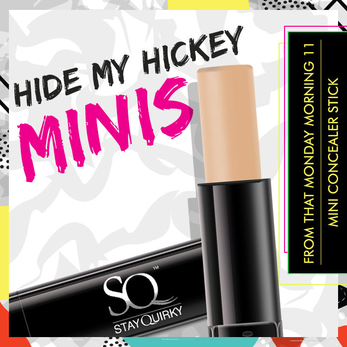 Buy Stay Quirky Hide my Hickey Concealer Minis - From That Monday Morning 11 | Buildabale Coverage | Brightening | Long Lasting | Smudgeproof | Transferproof - Purplle