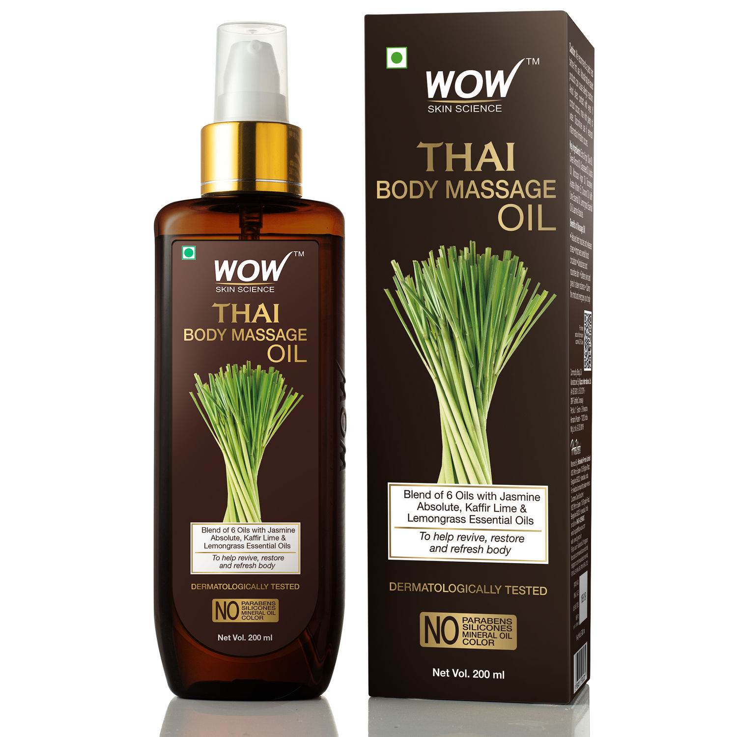 Buy WOW Skin Science Thai Body Massage Oil (200 ml) - Purplle