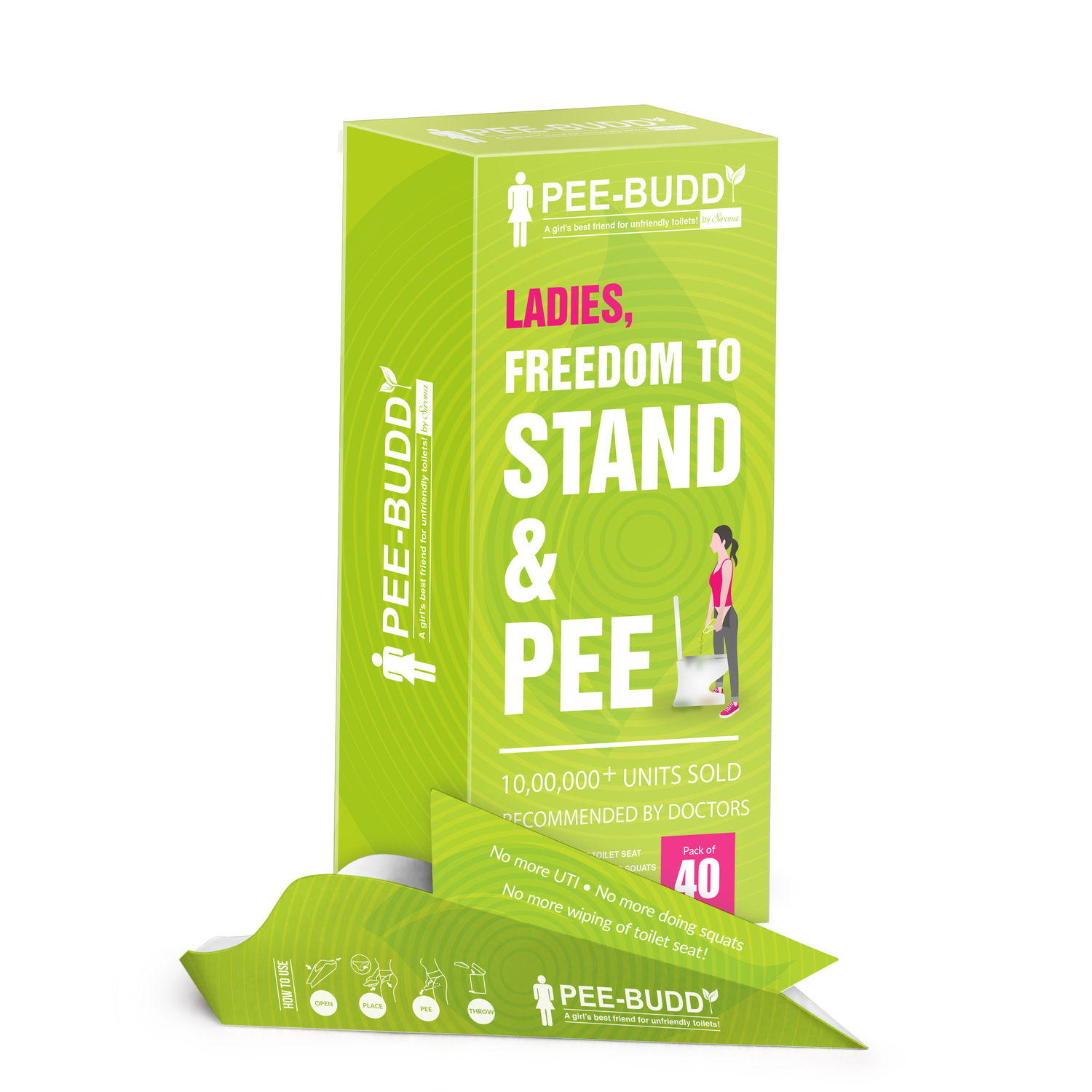 Peebuddy - Reusable Portable Female Urination Device - Pack of 2