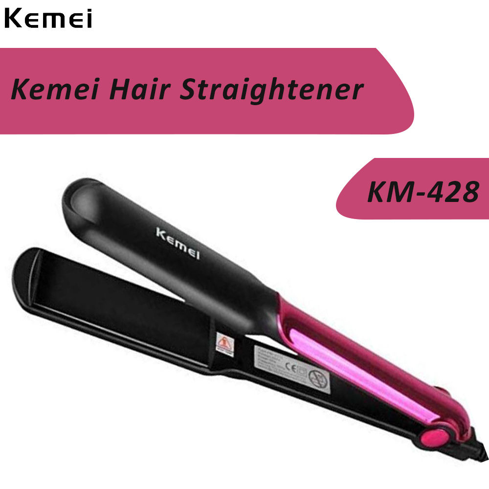 Buy Kemei KM 428 Selfie Straightener with temperature Control Professional Pink Online Purplle