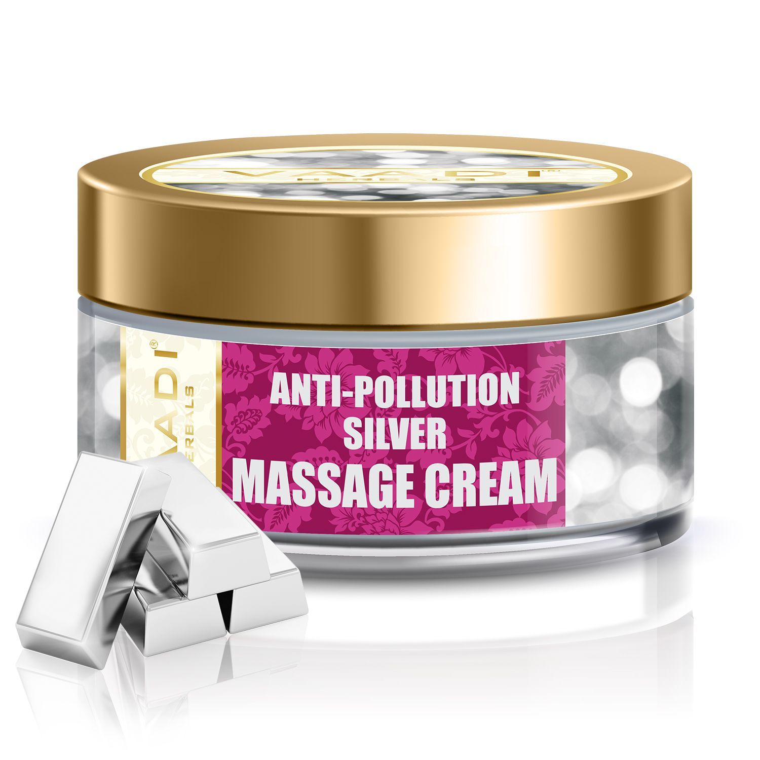 Buy Vaadi Herbals Silver Massage Cream - Pure Silver Dust & Rosemary Oil (50 g) - Purplle