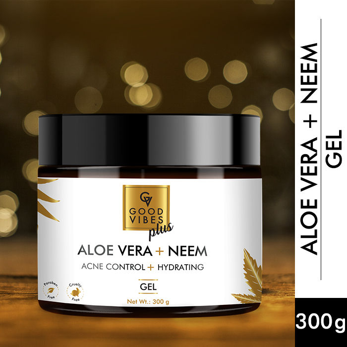 Buy Good Vibes Plus Acne Control + Hydrating Gel - Aloe Vera + Neem (300 gm) - Purplle