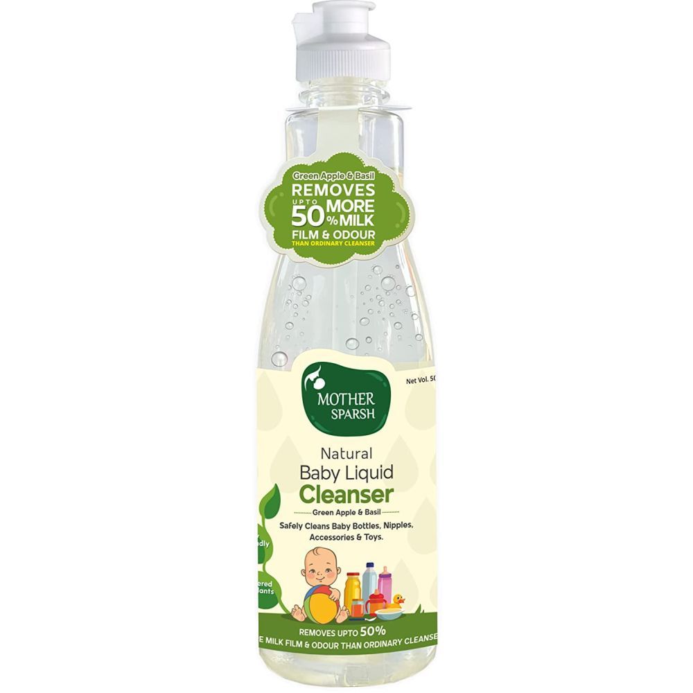 Buy Mother Sparsh Natural Baby Liquid Cleanser (Powered by Plants) Cleanser for Baby Bottles, Nipples, Accessories and Toys, 500ml - Purplle