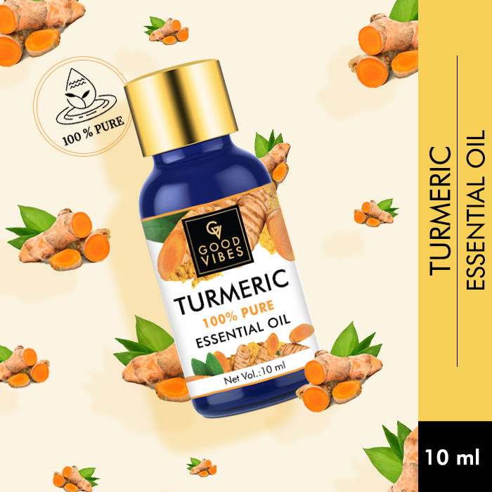 Buy Good Vibes Turmeric 100% Pure Essential Oil | Anti-Acne, Hair Growth, Anti-Tan | 100% Vegetarian, No GMO, No Synthetics, No Animal Testing (10 ml) - Purplle
