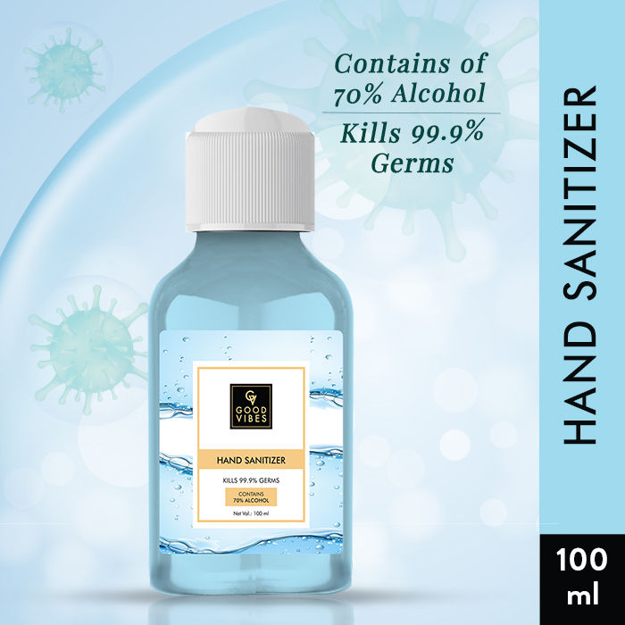 Buy Good Vibes 70% Alcohol Hand Sanitizer | Moisturizing, Refreshing (100 ml) - Purplle